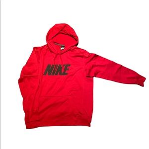 NIKE RED LARGE ATHLETIC HOODIE